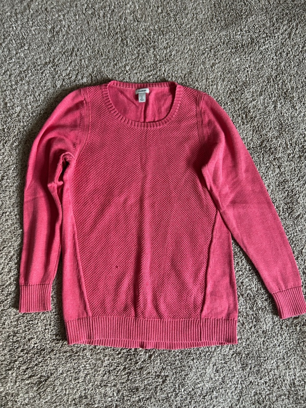 L.L. Bean Women's Basketweave Crewneck Sweater